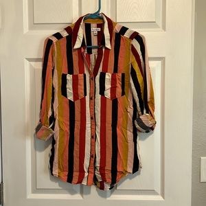 Stripe button down top